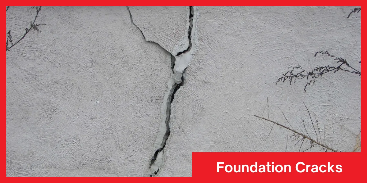 Visual representation of foundation cracks and their contribution to water seepage