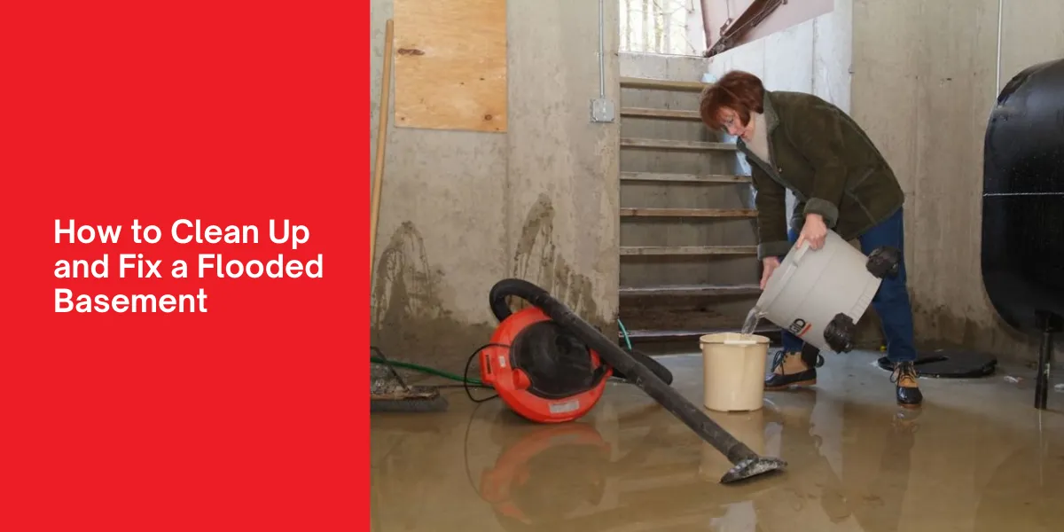 tep-by-step guide on how to clean up and fix a flooded basement.