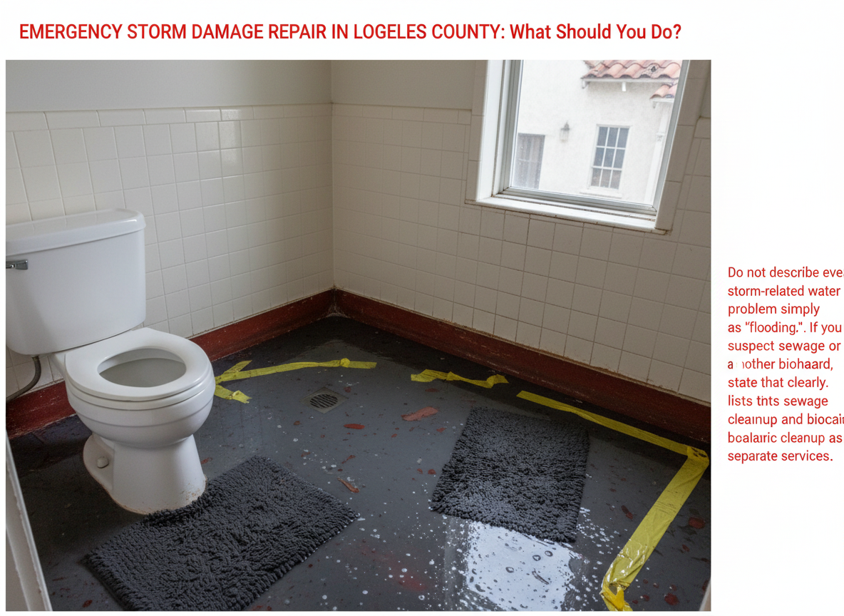 Sewage and biohazard cleanup