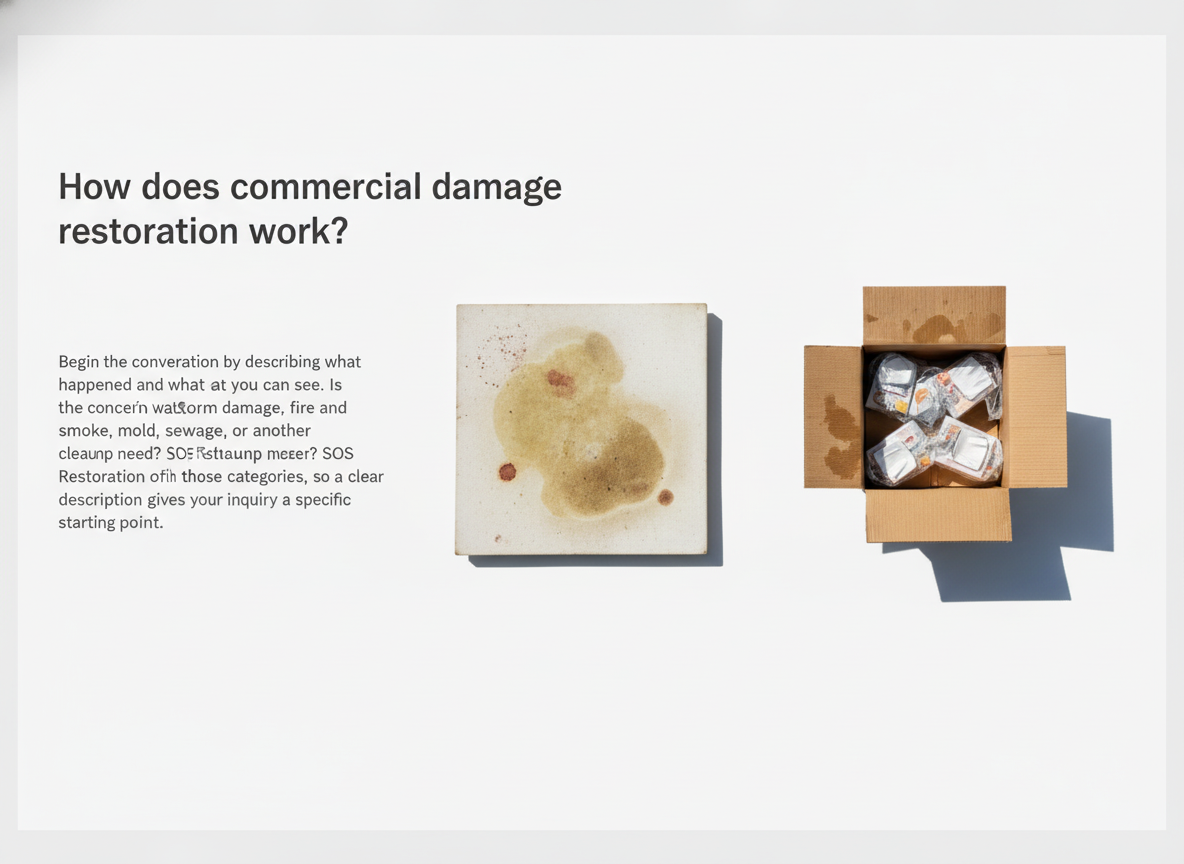 1. Start with the damage and the affected areas