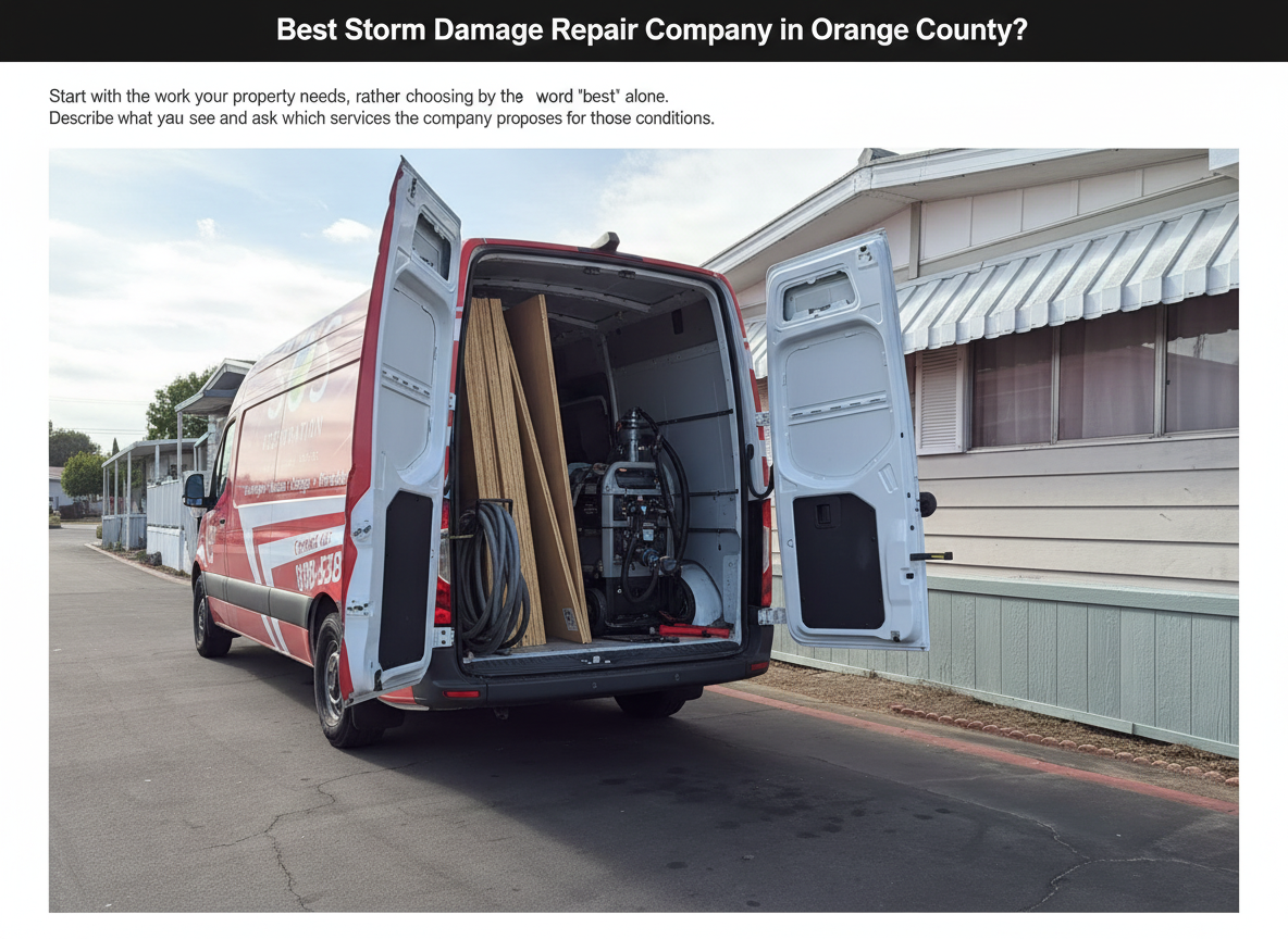 What should you look for in a storm damage repair company?
