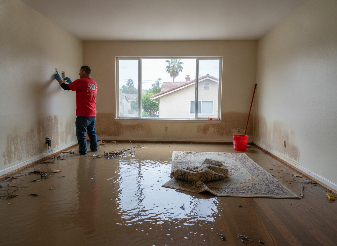 Who provides emergency water damage restoration in Los Angeles County?