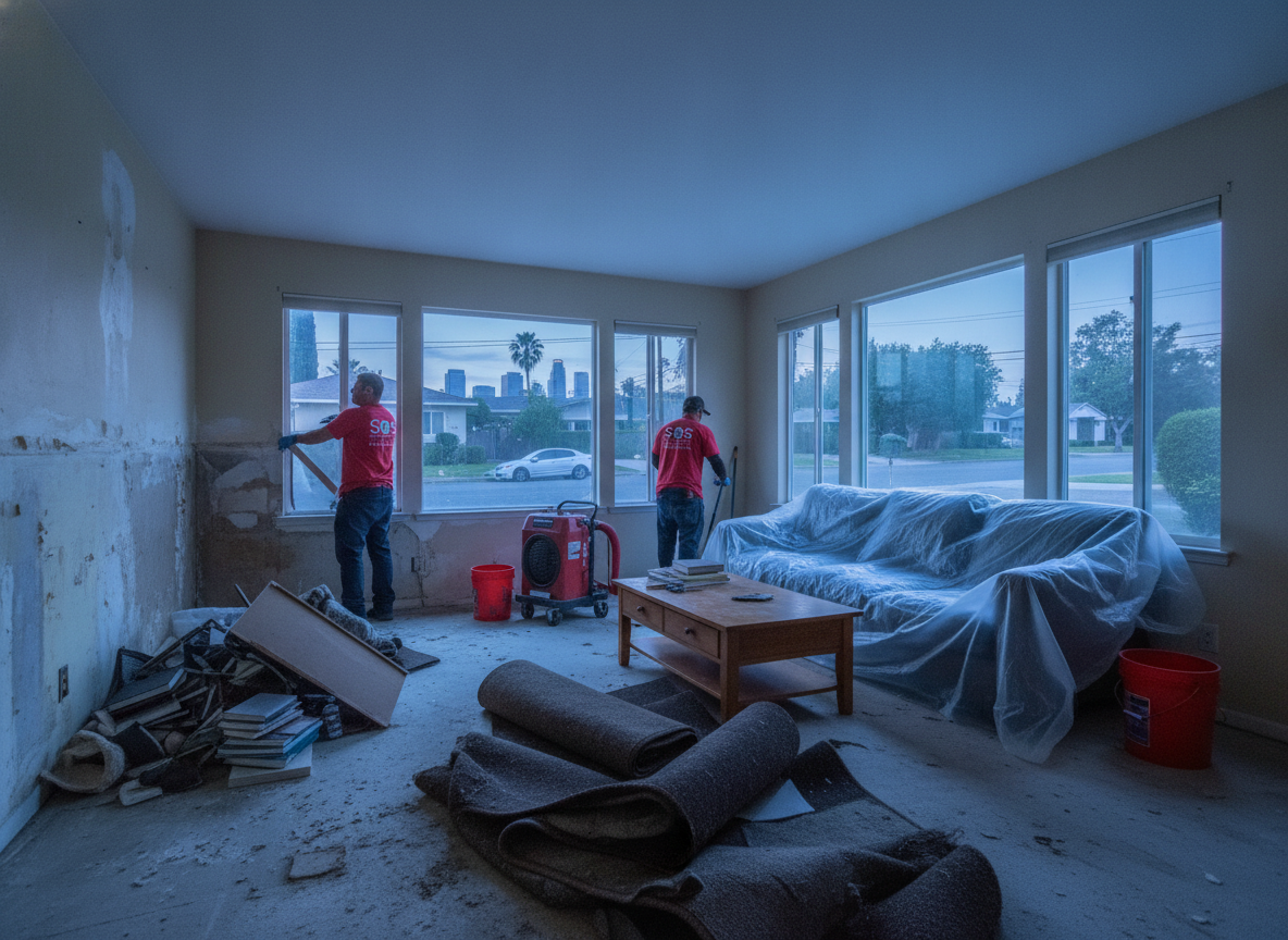 Flood cleanup and water damage restoration
