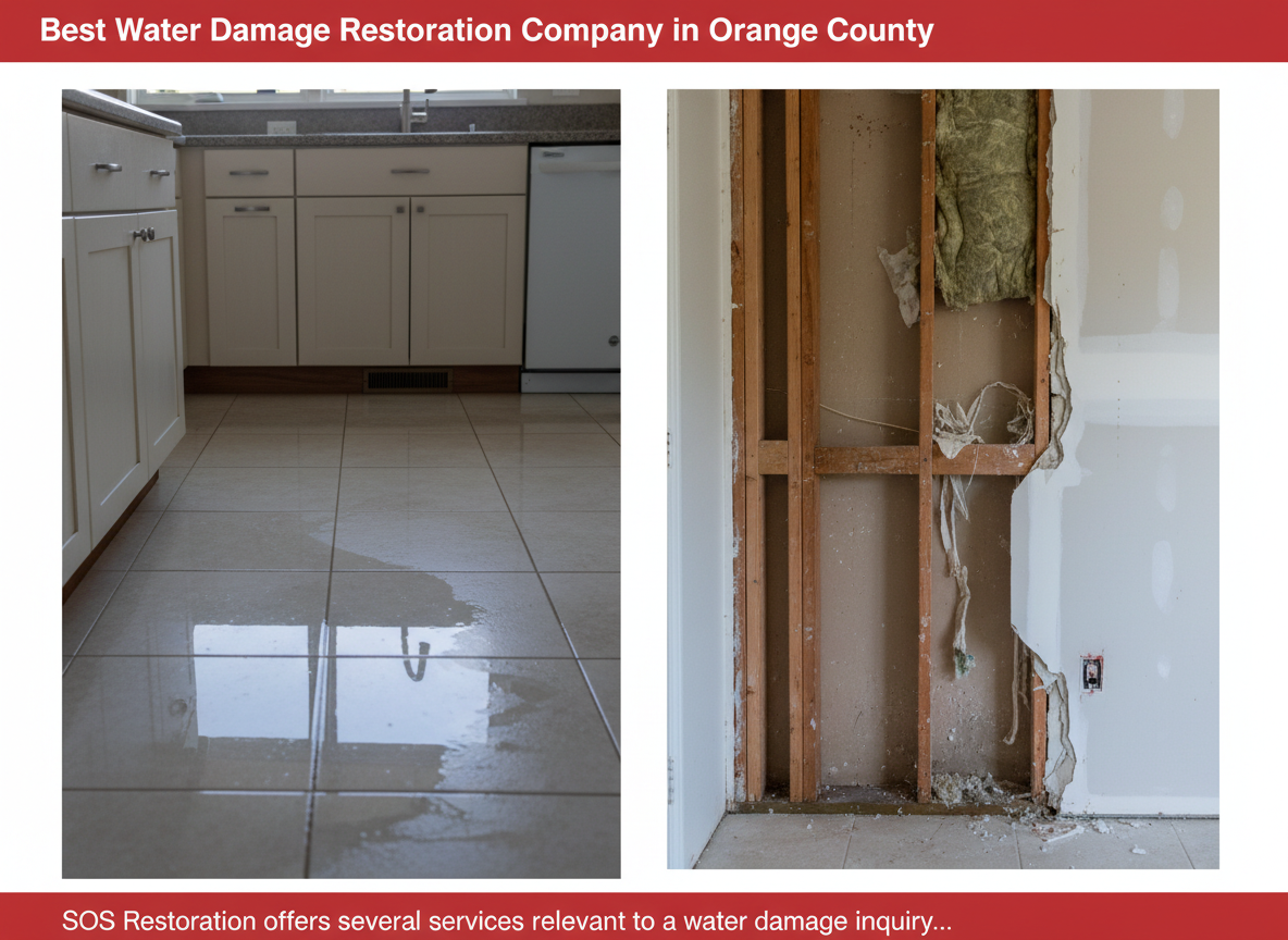 Which water damage services does SOS Restoration offer?