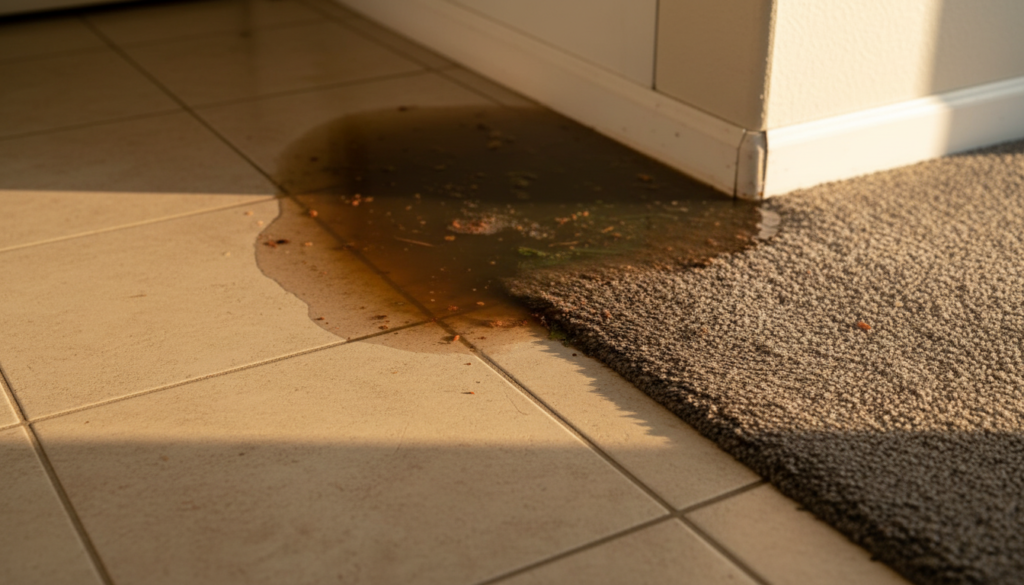 What should I ask before arranging sewage cleanup?